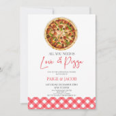 Alles was Sie brauchen ist Liebe und Pizza Probe D Einladung (Vorderseite)