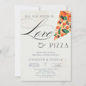 Alles was Sie brauchen ist Liebe und Pizza Probe D Einladung (Vorderseite)