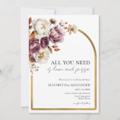 Alles was Sie brauchen ist Liebe und Pizza Probe D Einladung (Vorderseite)