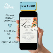 Alles was Sie brauchen ist Liebe und Pizza Probe D Einladung