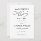 Alles was Sie brauchen ist Liebe und Pizza Probe D Einladung (Vorderseite)