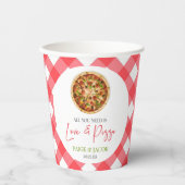 Alles was Sie brauchen ist Liebe und Pizza Probe D Pappbecher (Vorderseite)