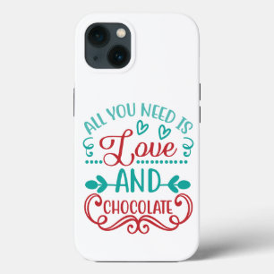 Alles was Sie brauchen ist Liebe und Schokolade Case-Mate iPhone Hülle