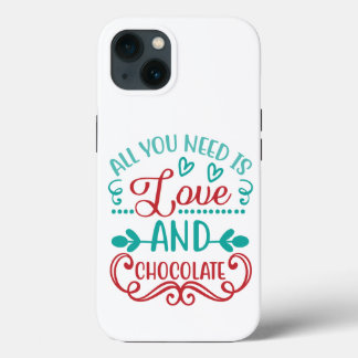 Alles was Sie brauchen ist Liebe und Schokolade Case-Mate iPhone Hülle
