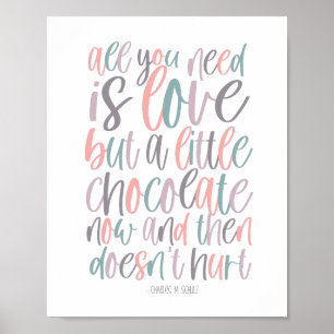 Alles, was Sie brauchen, ist Liebe und Schokolade  Poster