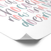 Alles was Sie brauchen ist Liebe und Schokolade Va Poster (Ecke)