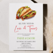 Alles, was Sie brauchen, ist Liebe und Tacos Engag Einladung