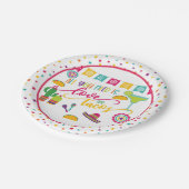 Alles was Sie brauchen ist Liebe und Tacos Papierp Pappteller (Schrägansicht)