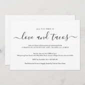 Alles was Sie brauchen ist Liebe und Tacos Probe D Einladung (Vorne/Hinten)