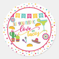 Alles, was Sie brauchen, ist Liebe und Tacos Runda