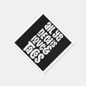 Alles was Sie brauchen ist Liebe und Tacos Serviette (Ecke)