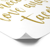 Alles was Sie brauchen ist Liebe und takos Gold 8x Poster (Ecke)