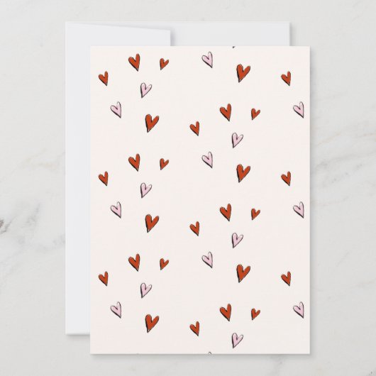 Alles, was Sie brauchen, ist Liebe Valentins Braut Einladung (Rückseite)