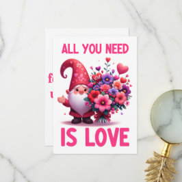 Alles, was Sie brauchen, ist Liebe - Valentinskart Dankeskarte