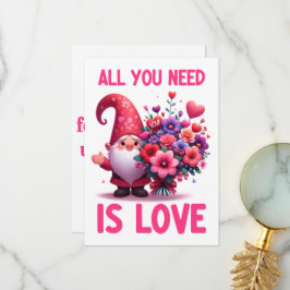 Alles, was Sie brauchen, ist Liebe - Valentinskart Dankeskarte