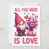 Alles, was Sie brauchen, ist Liebe - Valentinskart Dankeskarte (Vorderseite)