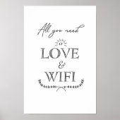 Alles was Sie brauchen ist LIEBE & WIFI Poster (Vorne)