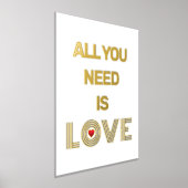 "Alles, was SIE brauchen, ist LIEBE" Zitat und Rot Foliendrucke (Ablage )