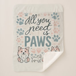 Alles was Sie brauchen ist Paws Sherpa Blanket Sherpadecke