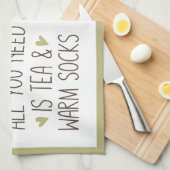 Alles was Sie brauchen ist Tee & warme Socken! Her Geschirrtuch (Viertel Falte)