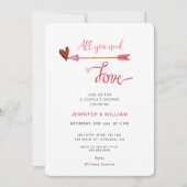 Alles, was Sie brauchen, sind die Liebe-Valentinen Einladung (Vorderseite)