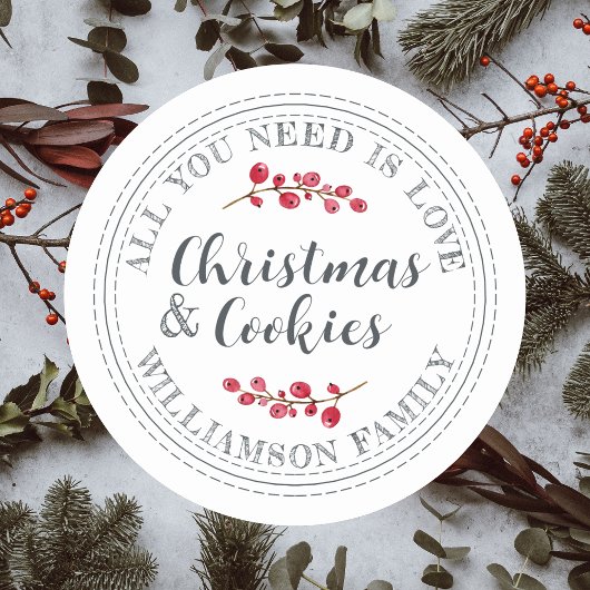 Alles, was Sie brauchen, sind Liebe und Weihnachts Runder Aufkleber