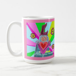 Alles, was Sie brauchen...teilen Sie die Liebe Kaffeetasse