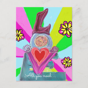 Alles, was Sie brauchen...teilen Sie die Liebe Postkarte