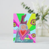 Alles, was Sie brauchen...teilen Sie die Liebe Postkarte (Stehend Vorderseite)