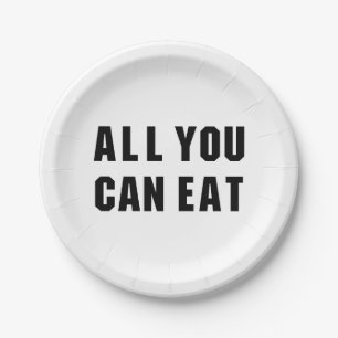 ALLES, WAS SIE ESSEN KÖNNEN PAPPTELLER