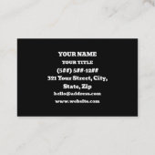 ALLES, WAS SIE ESSEN KÖNNEN VISITENKARTE (Rückseite)