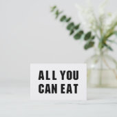 ALLES, WAS SIE ESSEN KÖNNEN VISITENKARTE (Stehend Vorderseite)