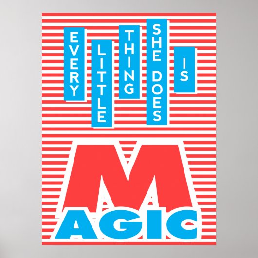 Alles, was sie tut, ist Magie, Typografie Poster (Vorne)