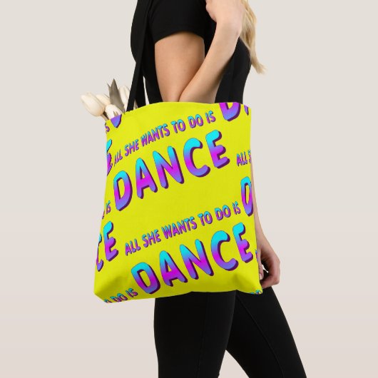 Alles, was sie Will, ist, auf der gelben Tasche zu (Von Nahem)
