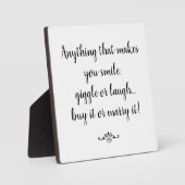 Alles, was Sie zum Lächeln, Kichern oder zum Lache Fotoplatte (Vorderseite)