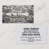 ALLES, WAS STONE BUSINESS CARD VISITENKARTE (Vorne/Hinten)