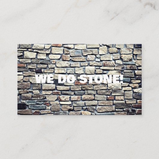 ALLES, WAS STONE BUSINESS CARD VISITENKARTE (Vorderseite)