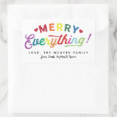 Alles, was Urlaub Labels farbenfroh und Spaß! Rechteckiger Aufkleber (Tasche)