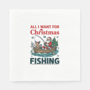 Alles was Weihnachten will, ist Angel-Santa-Rentie Serviette