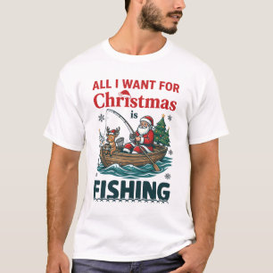 Alles was Weihnachten will ist Angel Santa Rentier T-Shirt