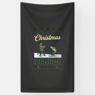 Alles was Weihnachten will ist Angeln Fischer Fisc Banner