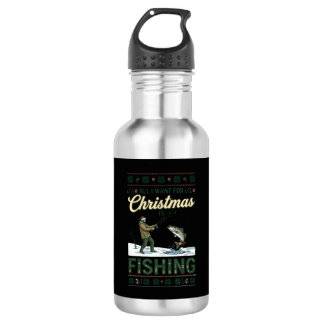 Alles was Weihnachten will ist Angelschnur Fischer Edelstahlflasche