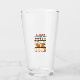 Alles was Weihnachten will, ist Bier Toasting Mugs Glas