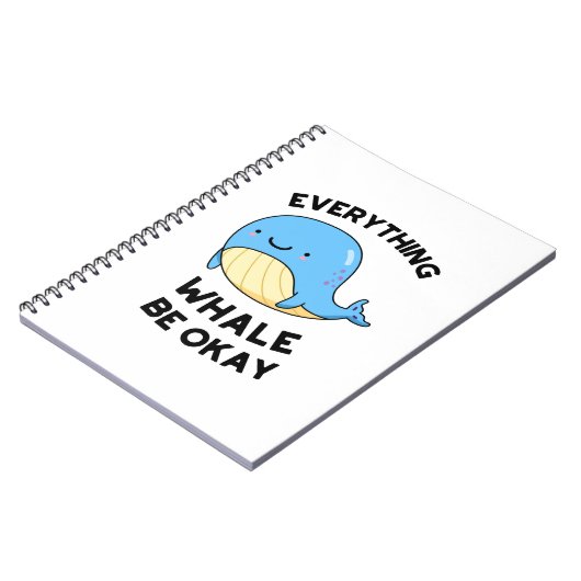 Alles, was Whale in Ordnung Funny Whale Puff Notizblock (Linke Seite)