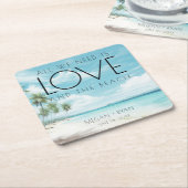 Alles was wir brauchen ist Liebe Beach Wedding Rechteckiger Pappuntersetzer (angewinkelt)