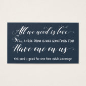 Alles was wir brauchen ist Liebe, Navy Free Drink (Vorderseite)