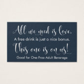 Alles was wir brauchen ist Liebe, Navy Free Drink (Vorderseite)