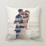 Alles was wir brauchen ist Liebe und das Beach Wed Kissen<br><div class="desc">Wunderschönes Kopfkissen für das frisch gezogene Paar mit zwei Fotos. Die Vorderseite des Kissens ist mit Foto bedruckt und lautet "Alles, was wir brauchen, ist Liebe und Strand" und ist mit ihren Namen und Hochzeiten individuell angepasst. Fügen Sie ein zweites Hochzeitstag Foto auf die Rückseite des Kissen. Wenn Sie weitere...</div>
