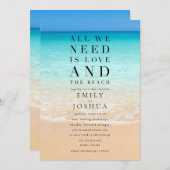 Alles was wir brauchen ist Liebe und die Hochzeit  Einladung (Vorne/Hinten)
