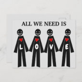 ALLES, WAS WIR BRAUCHEN, IST Niedliche LIEBE Postkarte (Vorne/Hinten)